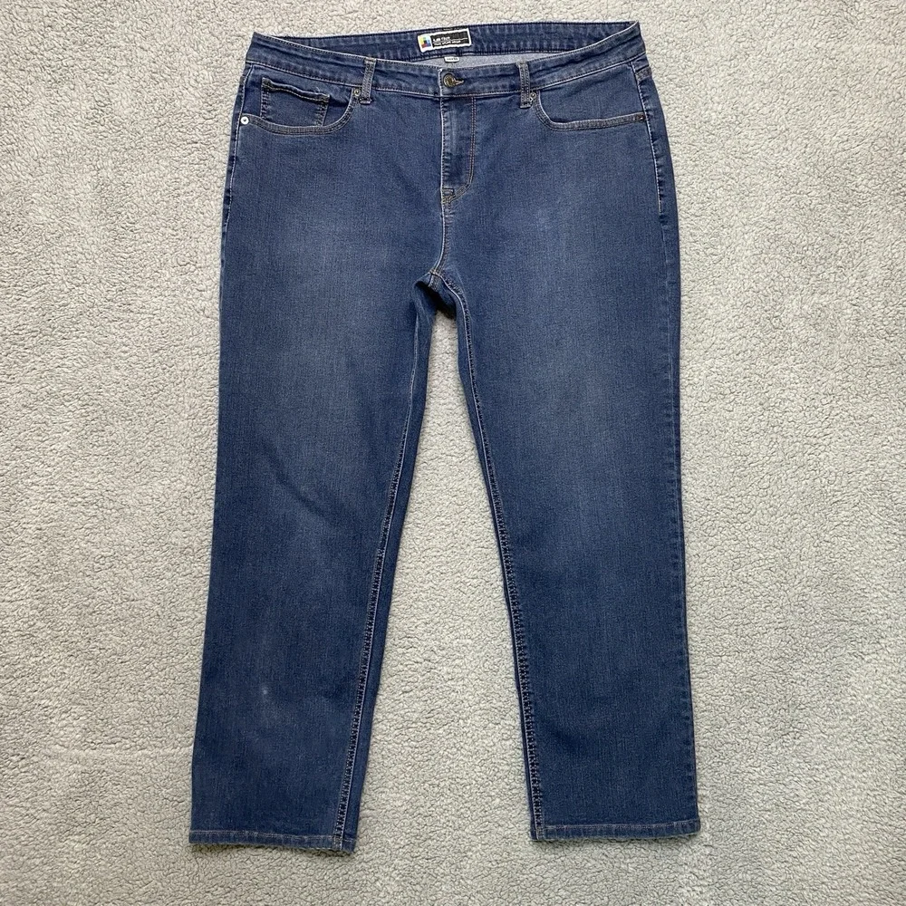 UB Tech Jeans Men 40x32 Blue Denim Med Wash Straight Stretch Comfort Classic